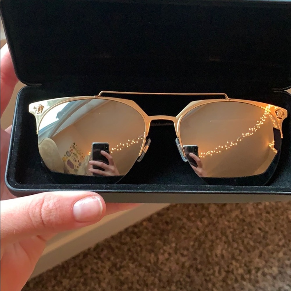 Versace sunglasses gold and silver